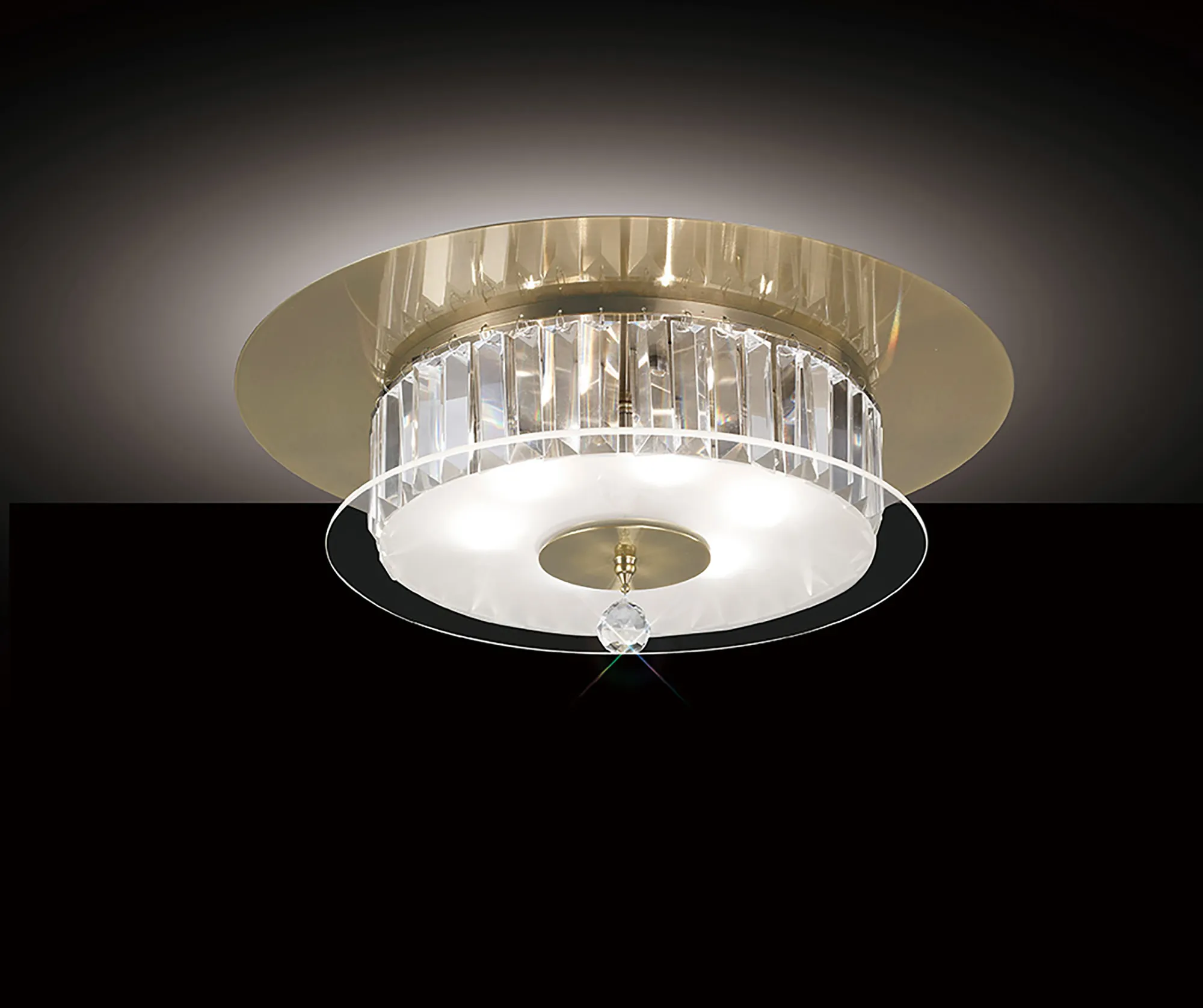 Tosca Crystal Ceiling Lights Diyas Flush Crystal Fittings
